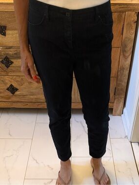 Chico's Black Girlfriend Slim Leg Ankle Jeans 1.5 Chicos size (10 regular)